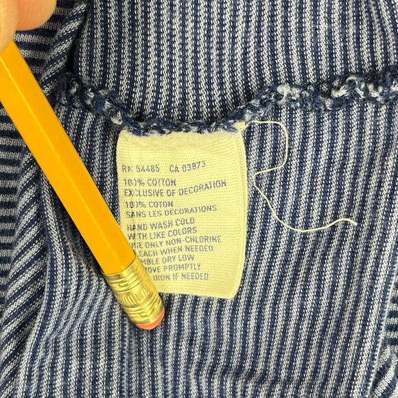 American Eagle Shirt Large Womens Basic‎ Regular Casual Short Sleeve Striped - Picture 6 of 10